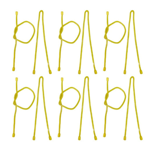 6x 2pc Wildtrak Silicone Reusable Ties Set Outdoor Camping Hiking 45cm Yellow