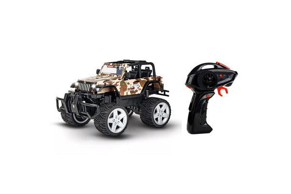 Carrera 1:16 Scale RC Toy 36.5cm Jeep Wrangler Camo w Winch 2.4Ghz USB Kids 6y+