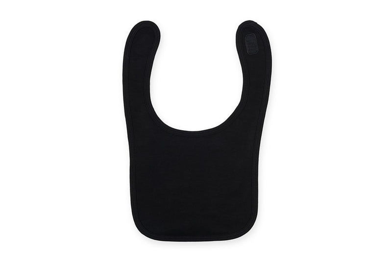 Larkwood Baby Unisex Plain & Contrast Bib (Black) (One Size)