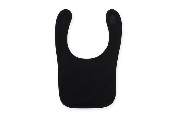Larkwood Baby Unisex Plain & Contrast Bib (Pack of 2) (Black) (One Size)