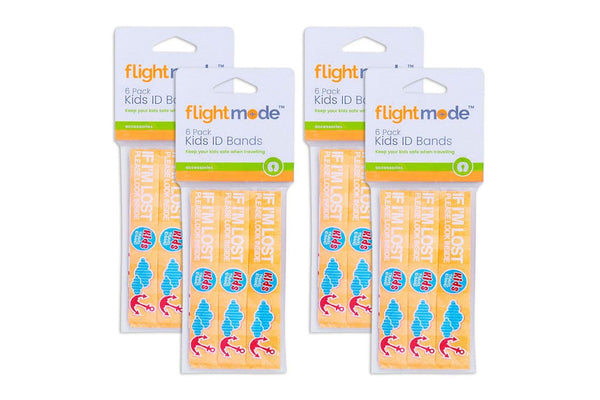 24x Flightmode Waterproof Safety Wristband Travel Infoband Kids Id Bands