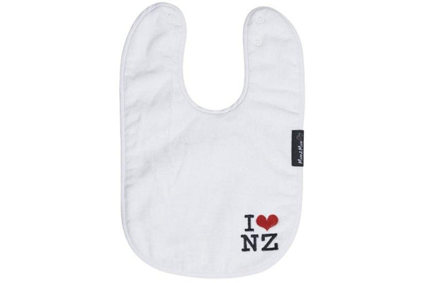 Mum 2 Mum: Kiwiana Wonder Bib - White (Birth - 3 Years)