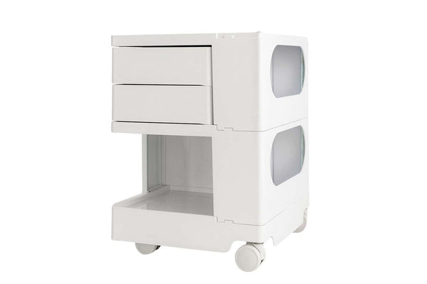 Artiss Artissin Bedside Table Side Tables Nightstand Organizer Replica Boby Trolley 3Tier White Bedside Tables