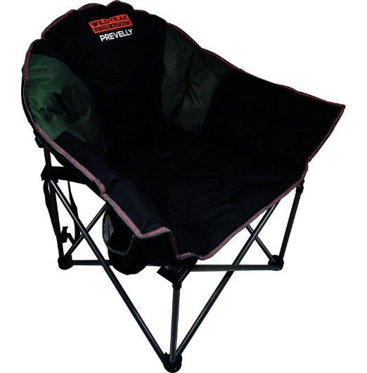 Wildtrak Prevelly 96cm Camp Chair w Cup Holder Outdoor Camping Seat Black Grey