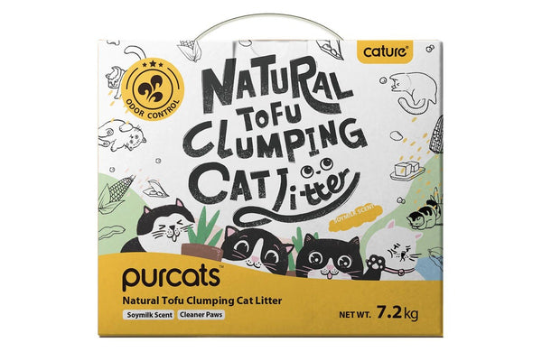 Cature 18L 7.2kg Milk Tofu Clumping Cat Litter Pellets Odour Control Flushable
