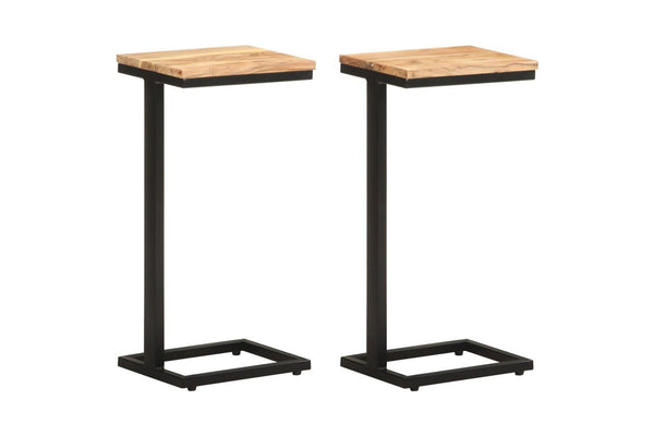 Side Tables 2 pcs 31.5x24.5x64.5 Solid Acacia Wood vidaXL