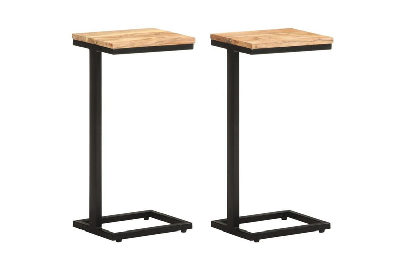 Side Tables 2 pcs 31.5x24.5x64.5 Solid Acacia Wood vidaXL