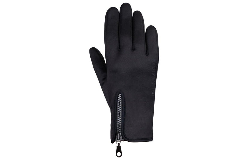 Hy Stalactite Zipped Riding Gloves (Black) (XS)