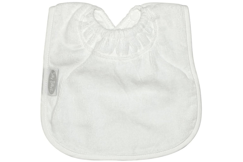 Silly Billyz: Towel Plain Large Bib - White