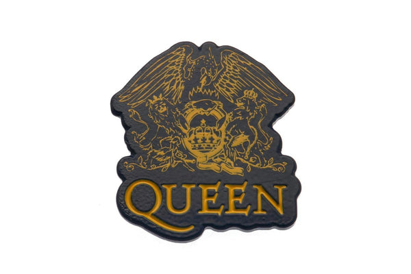 Queen Logo Badge (Black/Yellow) (One Size)