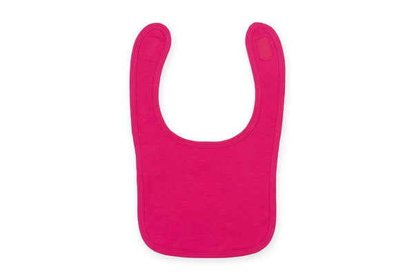 Larkwood Baby Unisex Plain & Contrast Bib (Pack of 2) (Fuchsia) (One Size)