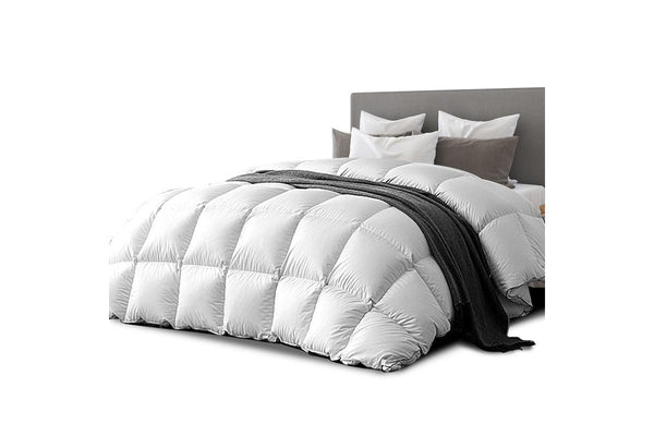 Super King Size Bedding Goose Down Feather Quilt Doona Duvet Winter 800GSM White