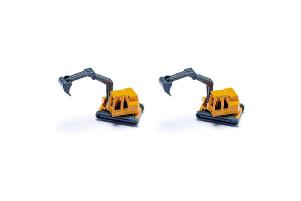2x Siku 1611 Low Loader Truck w Excavator Diecast Kids Child Play Toy 3y+