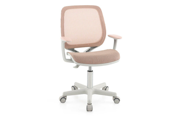 Giantex Kids Desk Chair Swivel Mesh Computer Chair w/Adjustable Height & Armrests Ergonomic Task Study Chair Pink