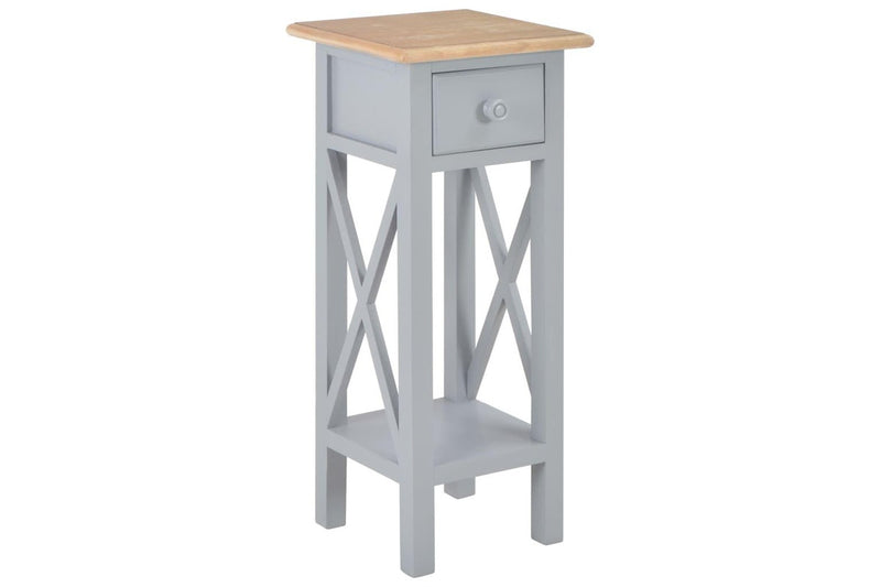 Side Table Grey 27x27x65.5 cm Wood vidaXL