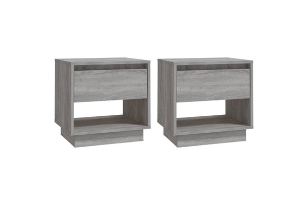 Bedside Cabinets 2 Pcs Grey Sonoma 45X34x44 Cm Engineered Wood Bedside Tables