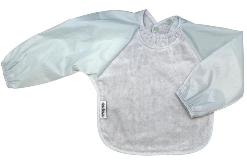 Silly Billyz: Towel Small Long Sleeve Bib - Silver