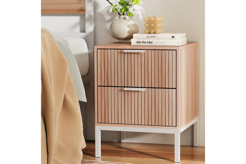 Artiss Bedside Table Side End Table Shelf Drawers Nightstand Storage Bedroom