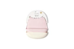 2pc My Pure Silicone Baby Toddler Feeding Bib Set - Blush and Pannacotta 4M+