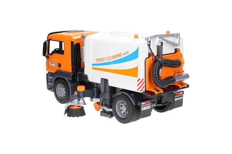 Bruder BS100 1:16 TGS Street Sweeper Cleaning Truck Kids Pretend Play Toy 4y+
