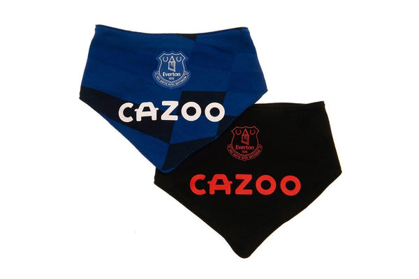 Everton FC Baby Bibs Set (Pack of 2) (Black/Royal Blue) (One Size)