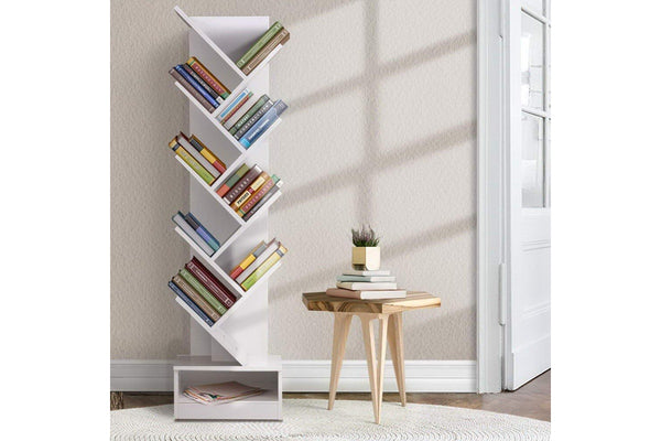 Artiss Tree Bookshelf 9 Tiers - ECHO White
