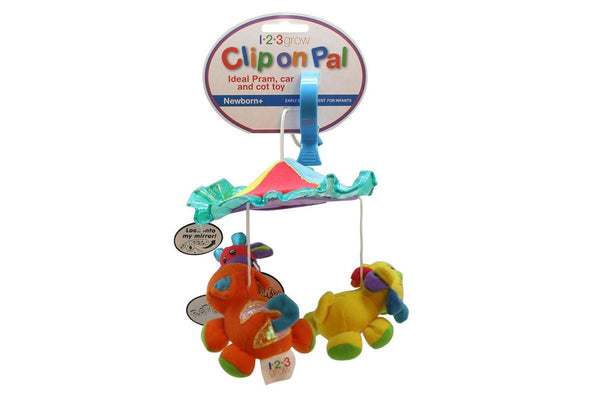 123 Grow Clip On Pals Toys Animals Jungle f Baby Newborn 0m+ Pram Strollers Car