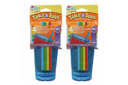 8pc The First Years Take & Toss 10oz 296m Straw Sipper Sippy Cups Kids 18m+