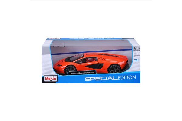 Maisto 1:18 2021 Lamborghini Countach LPI 800 4 Orange Diecast Model Car Toy 3y+