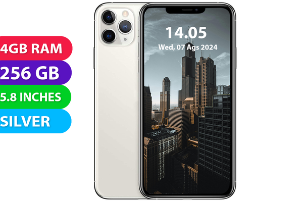 Apple iPhone 11 PRO (256GB, Silver, Global Ver) - Refurbished - As New