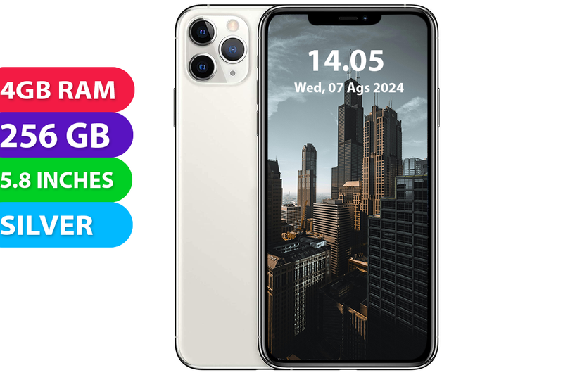 Apple iPhone 11 PRO (256GB, Silver, Global Ver) - Refurbished - As New