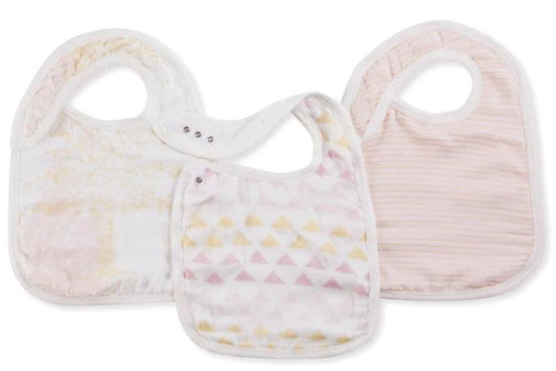 Aden + Anais: Silky Soft Snap Bib Set - Metallic Primrose Birch (3 Pack)