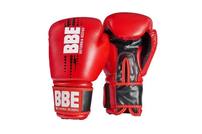 BBE Unisex Adult Boxing Club FX Boxing Gloves (Black/Red) (14oz)
