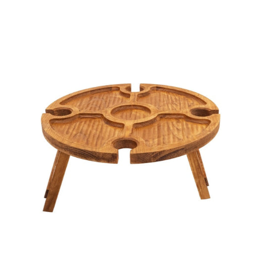 Outdoor Picnic Table Wooden Portable Folding Mini Wine Rack Picnic Table