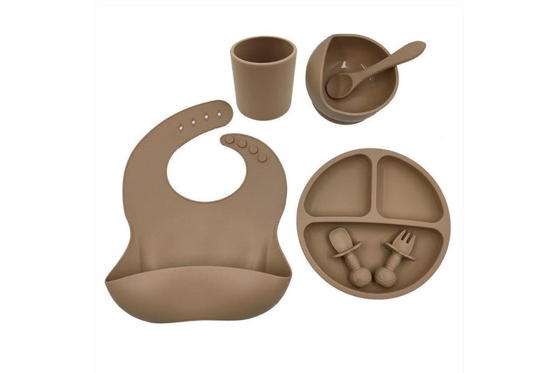 Easy Clean Silicone Baby Bib Cutlery Set Bowl Plate Baby Bibs & Burp Cloths