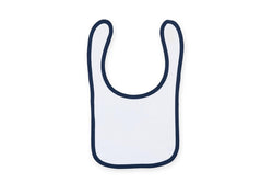 Larkwood Baby Unisex Plain & Contrast Bib (White/ Navy) (One Size)