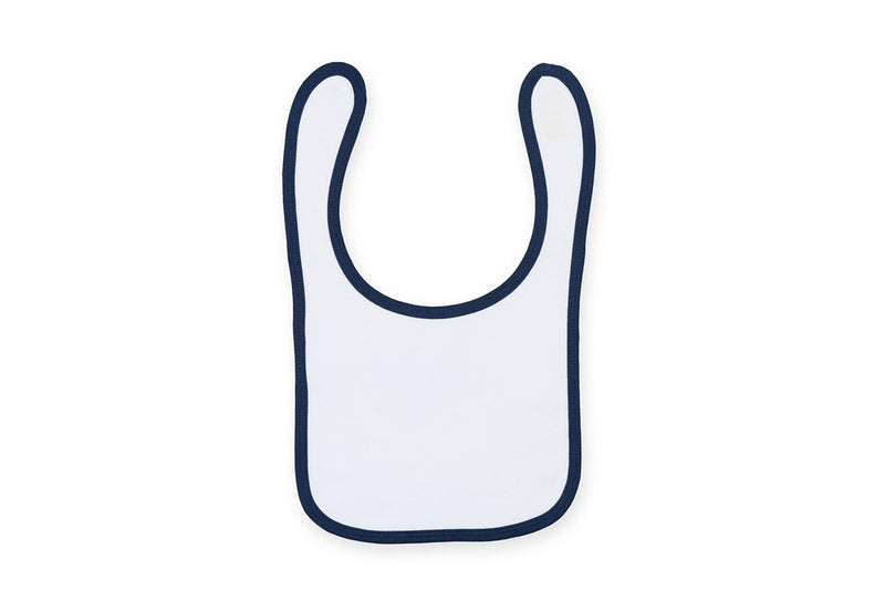 Larkwood Baby Unisex Plain & Contrast Bib (White/ Navy) (One Size)