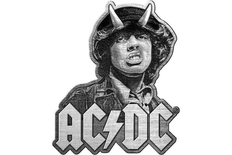 AC/DC Angus Die Cast Badge (Black/Grey) (One Size)
