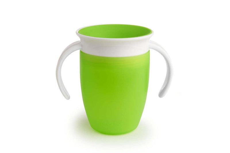 Munchkin 7oz 200ml Miracle 360deg Baby Toddler Anti-Spill Trainer Cup Green 6M+