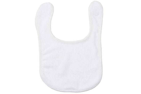 Larkwood Baby Terrycloth Plain Bib (White) (One Size)
