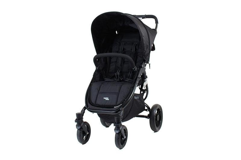 Valco Baby Snap 4 Black Pram Stroller Foldable Recline for Baby Infant Toddler