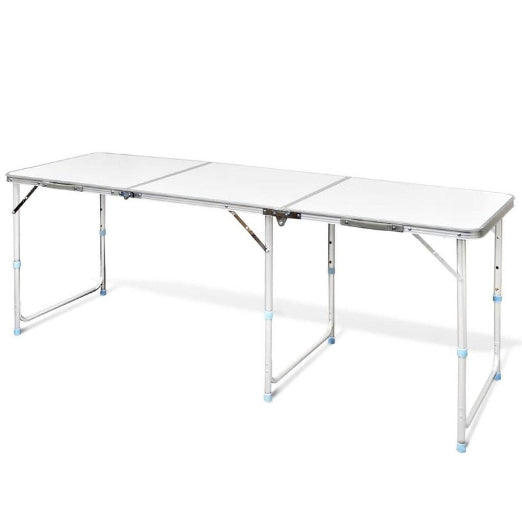 Foldable Camping Table Height Adjustable Aluminium 180 X 60 Cm Camping Tables