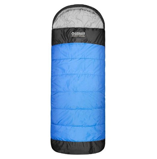 Wildtrak Murray 230x80cm Hooded Sleeping Bag Thermal Camping Hiking Sleeper Blue