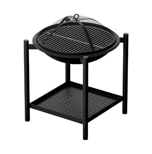 2-in-1 Outdoor Fire Pit BBQ Grill
