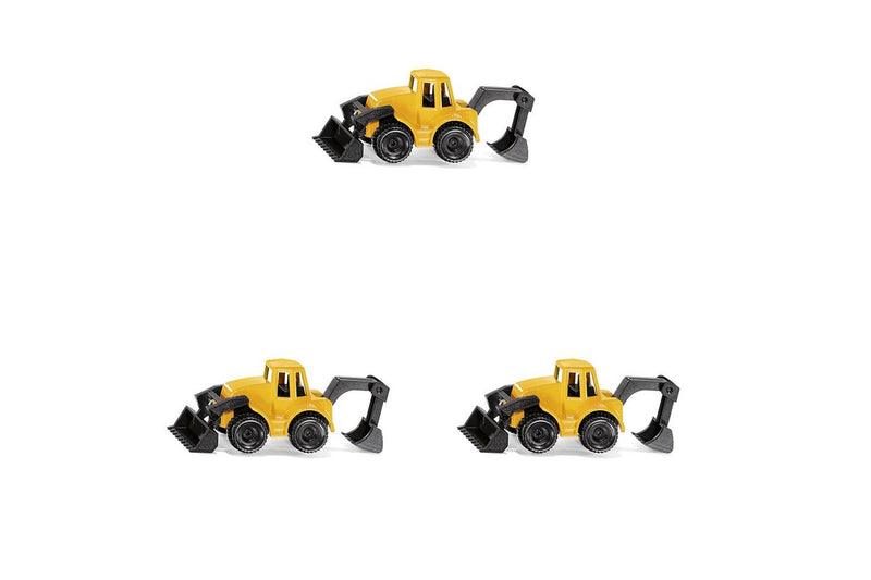 3x Siku Backhoe Loader Construction Kids Children Diecast Vehicle Play Toy 3y+