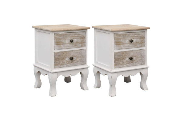 Bedside Cabinets 2 Pcs 35X30x50 Cm Paulownia Wood Bedside Tables