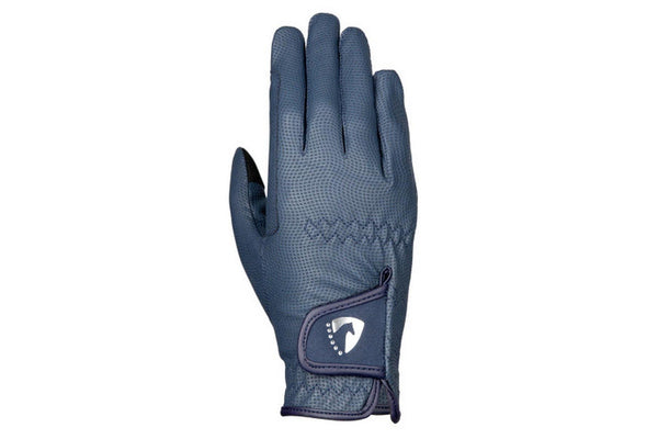 Hy Womens/Ladies Sparkle Riding Gloves (Navy) (L)