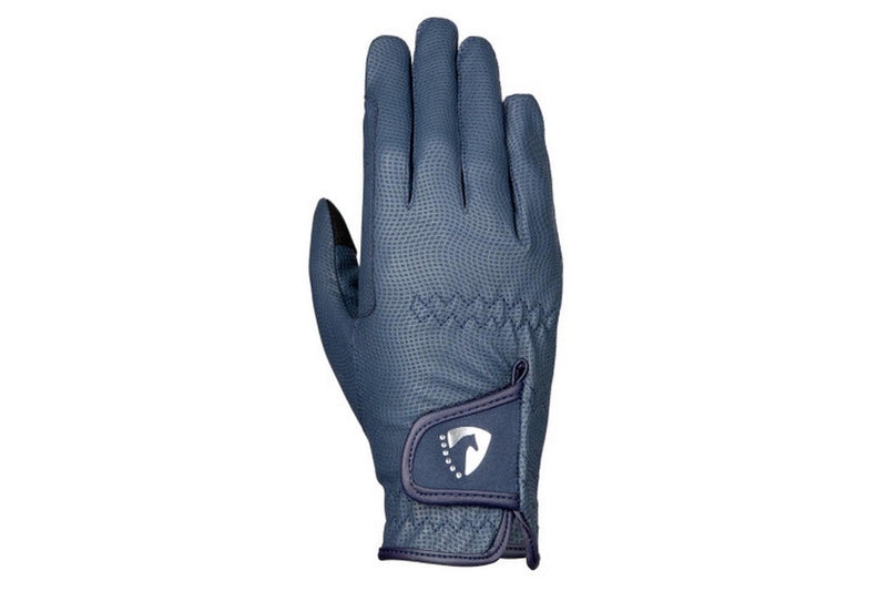 Hy Womens/Ladies Sparkle Riding Gloves (Navy) (L)