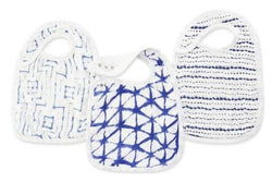 Aden + Anais: Silky Soft Snap Bib Set - Indigo (3 Pack)