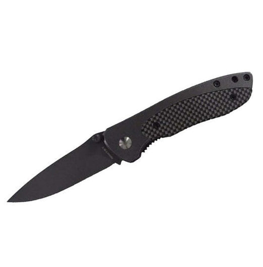 Whitby Knives Survival Camping SS Pocket Lock Knife Carbon Fibre Effect - 2.5''